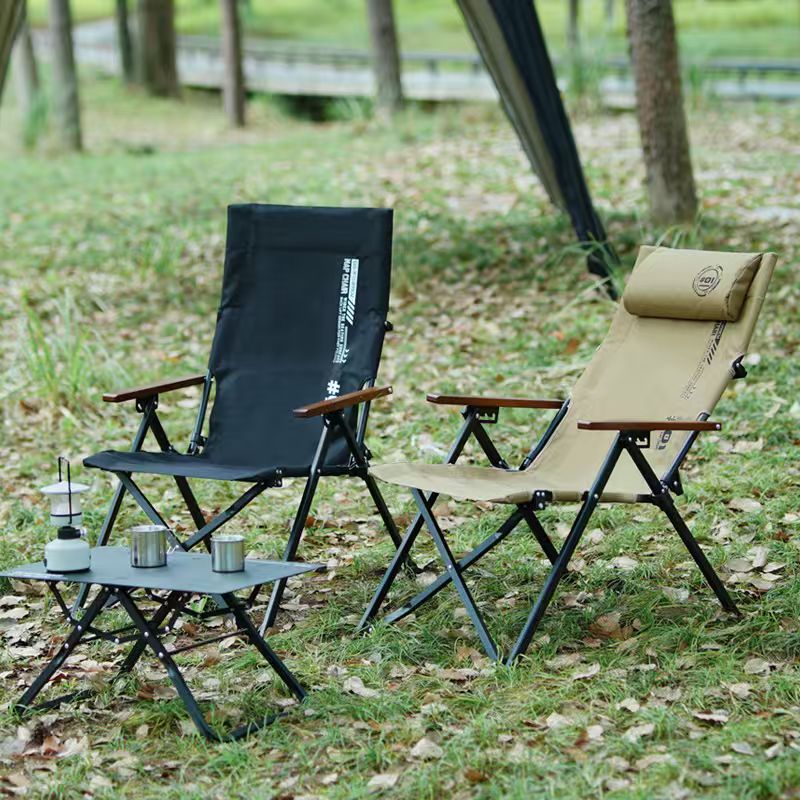 Outdoor Furniture Lounge Chair - Katlanabilir Yüksek Sırtlı Plaj Kamp Sandalyesi