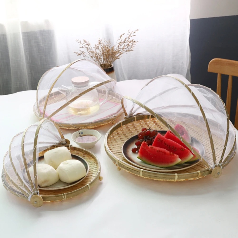 Outdoor Furniture Rattan - Bambu Dokuma Sepet Anti-Sivrisinek Net Meyve