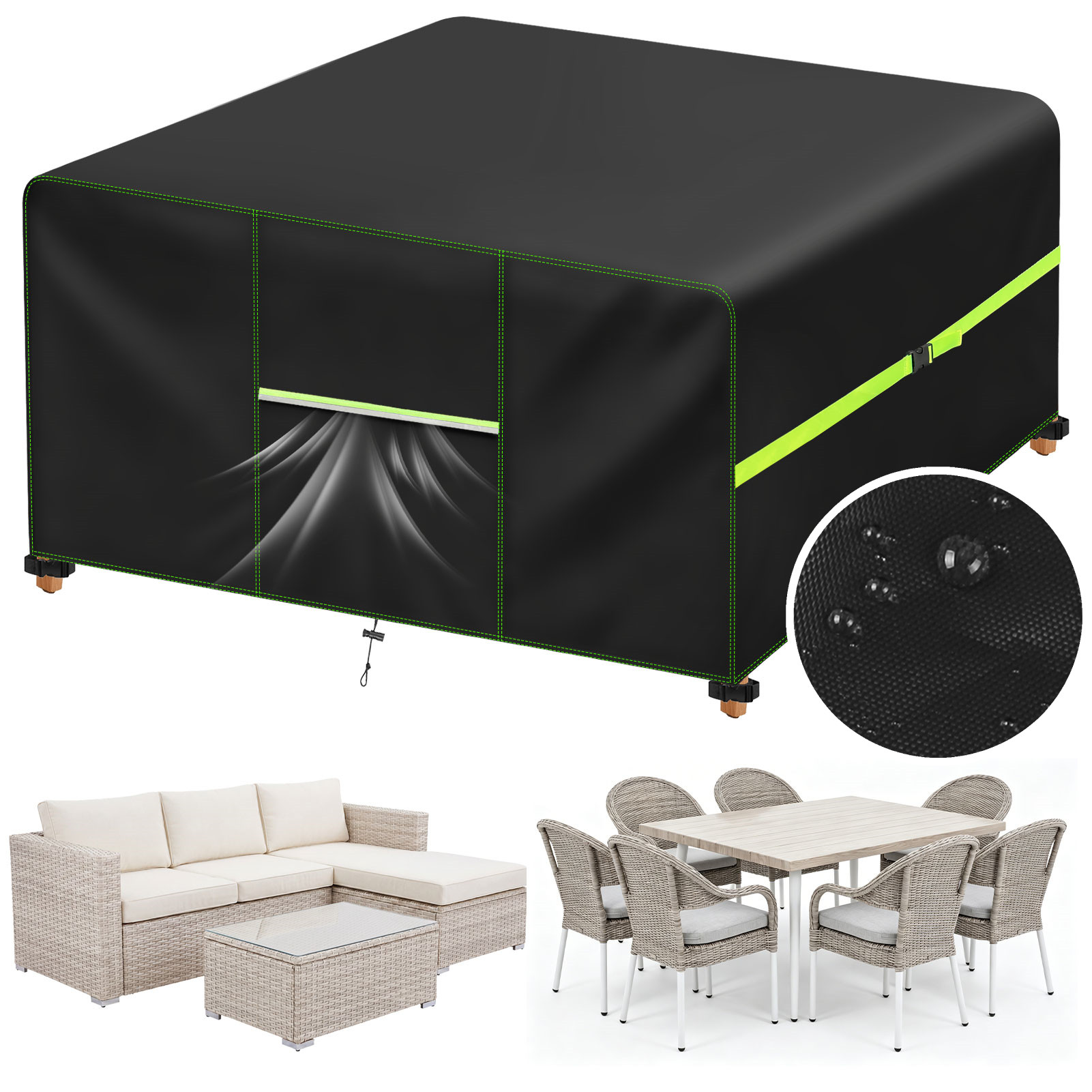 Outdoor Furniture Rattan - Bahçe Mobilyaları Kapağı Havalandırmalı Su Geçirmez
