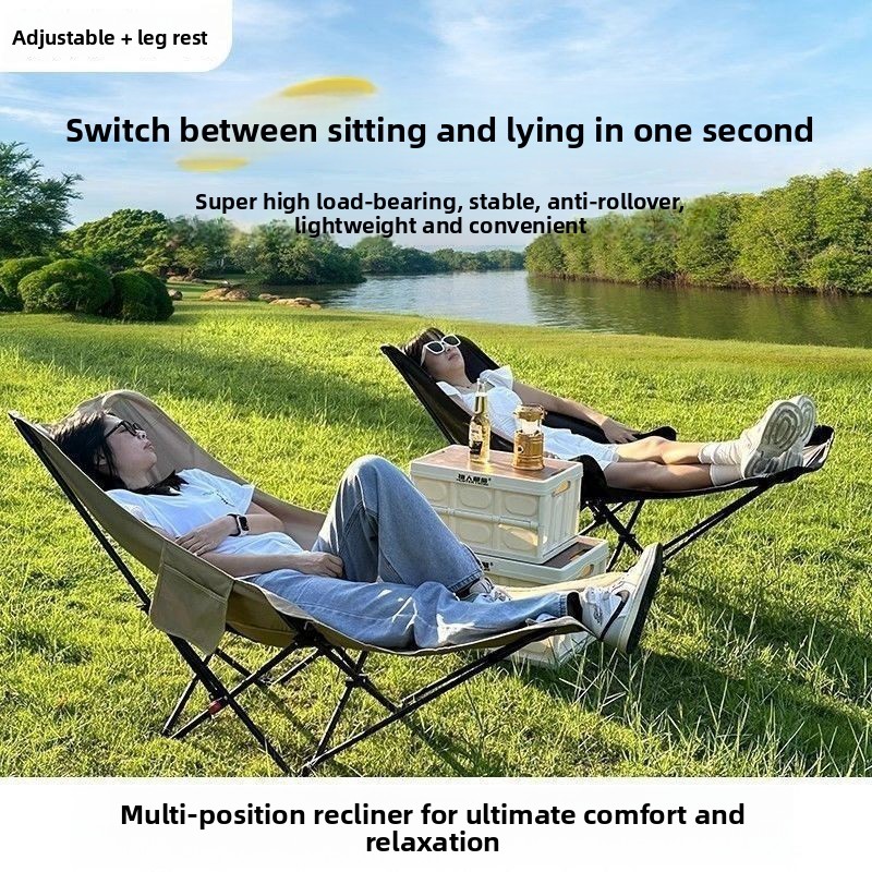 Outdoor Furniture Cheap - Dört ayarlanabilir ayaklı ayaklıklı ay sandalyesi,
