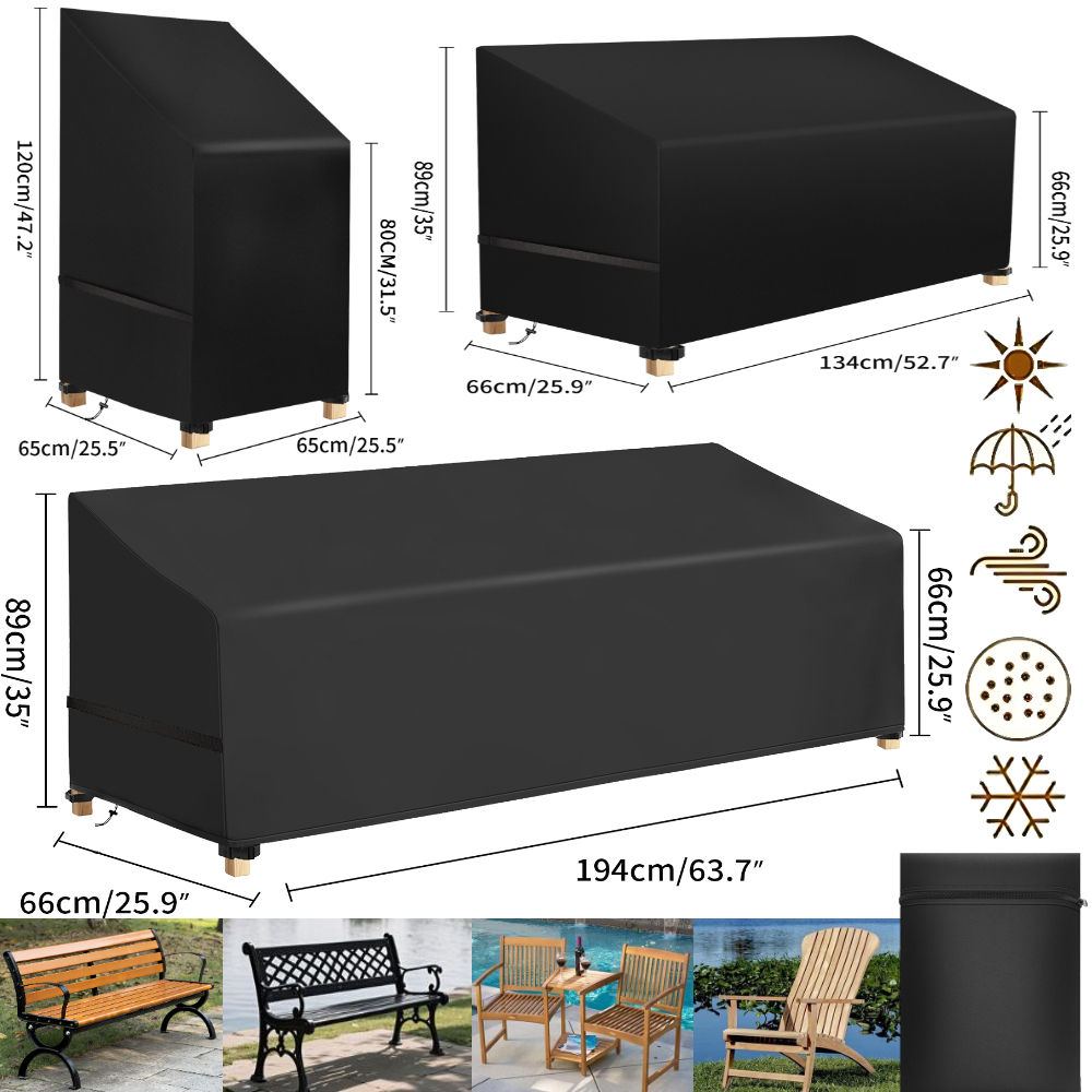 Outdoor Furniture Lounge Chair - Su geçirmez Veranda Sandalyesi Toz Örtüleri