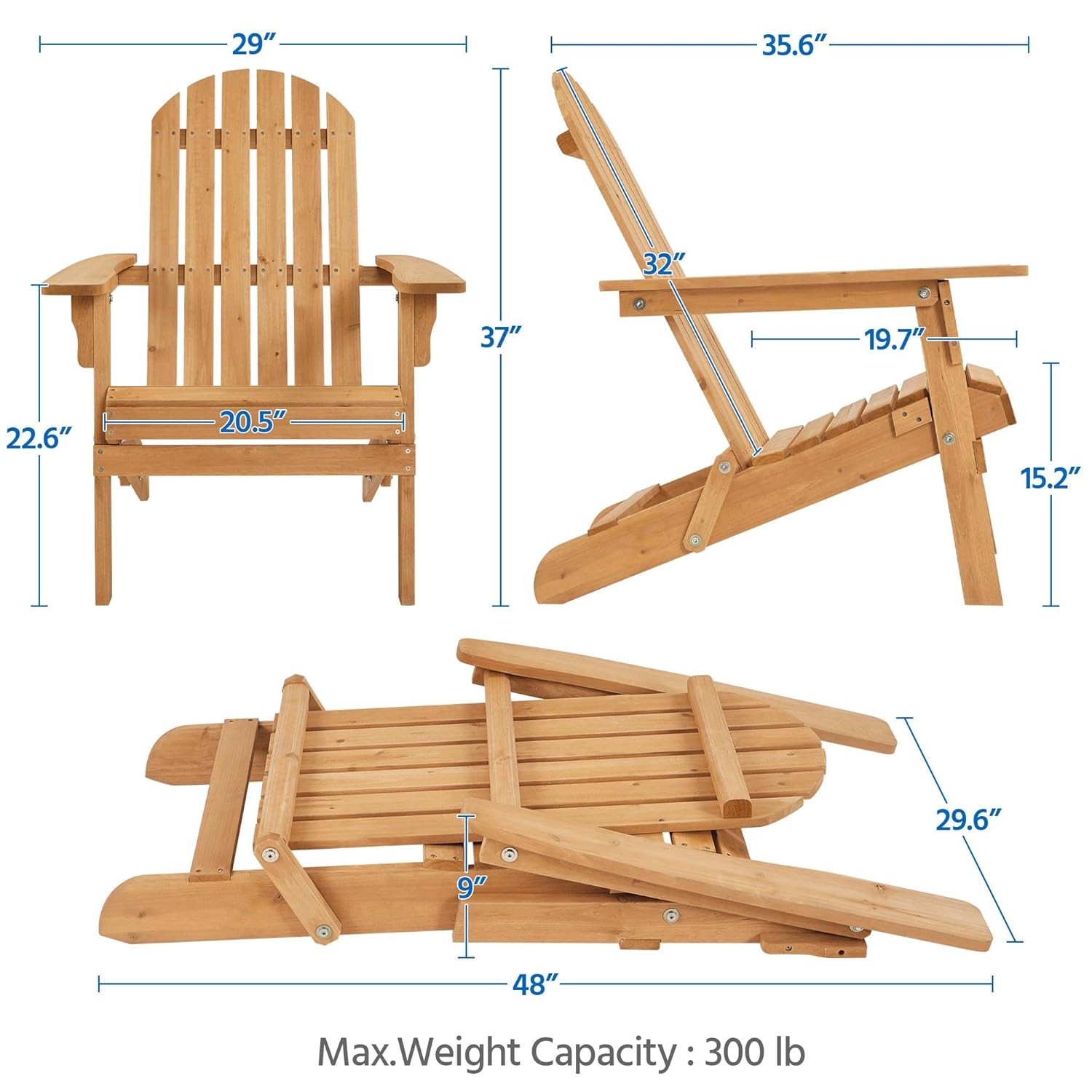 Katlanır Adirondack Sandalye S - Outdoor Furniture And Fire Pit incelemesi ve fiyatı