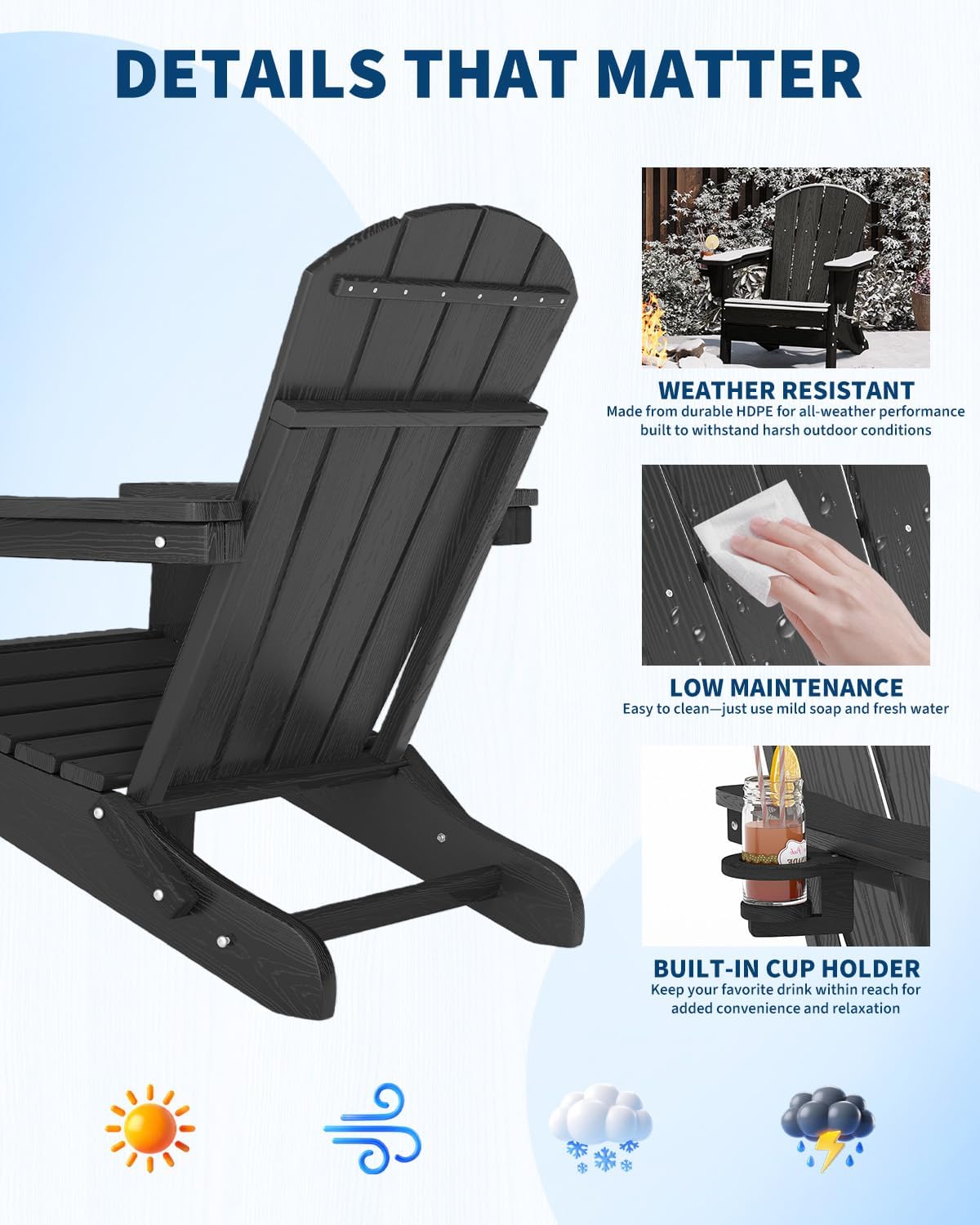Katlanabilir Adirondack Sandal - Outdoor Furniture And Fire Pit incelemesi ve fiyatı