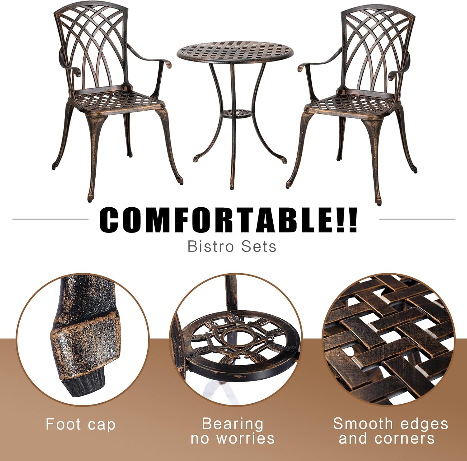Bronz paslanmaz döküm alüminyu - Outdoor Furniture For Patio incelemesi ve fiyatı