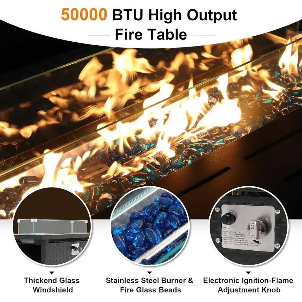 8 Parçalı Veranda Mobilya Seti - Outdoor Furniture And Fire Pit incelemesi ve fiyatı