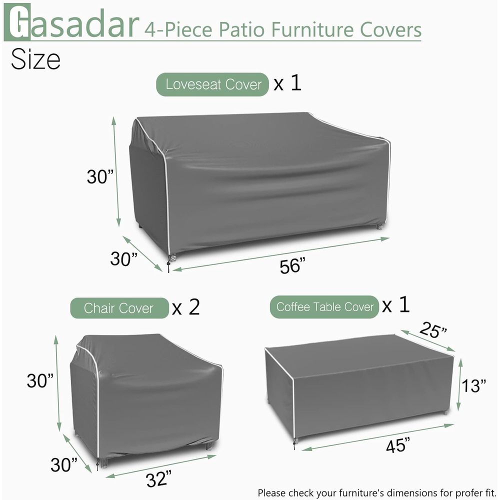 Veranda Mobilya Örtüleri, 4 Pa - Outdoor Furniture For Patio incelemesi ve fiyatı