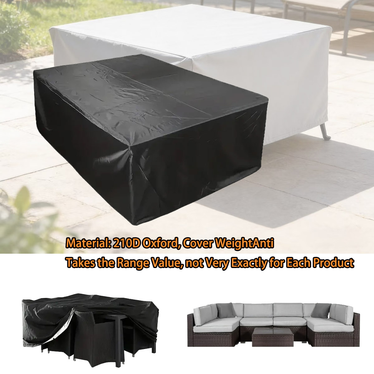 600 Boyutlu Dış Mekan Mobilya  - Outdoor Furniture Cover Waterproof incelemesi ve fiyatı