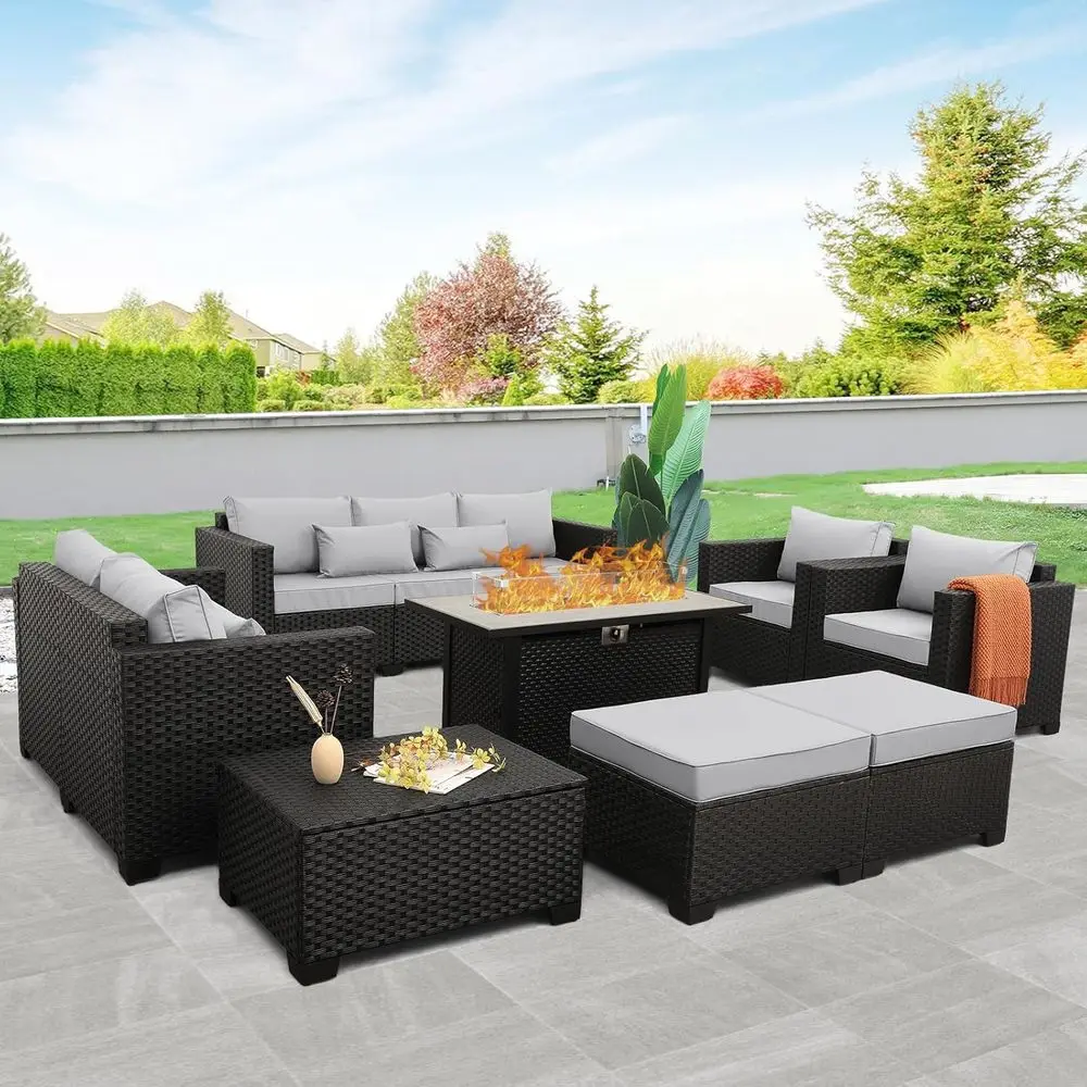 8 Parçalı Dış Mekan Mobilya Se - Outdoor Furniture And Fire Pit incelemesi ve fiyatı