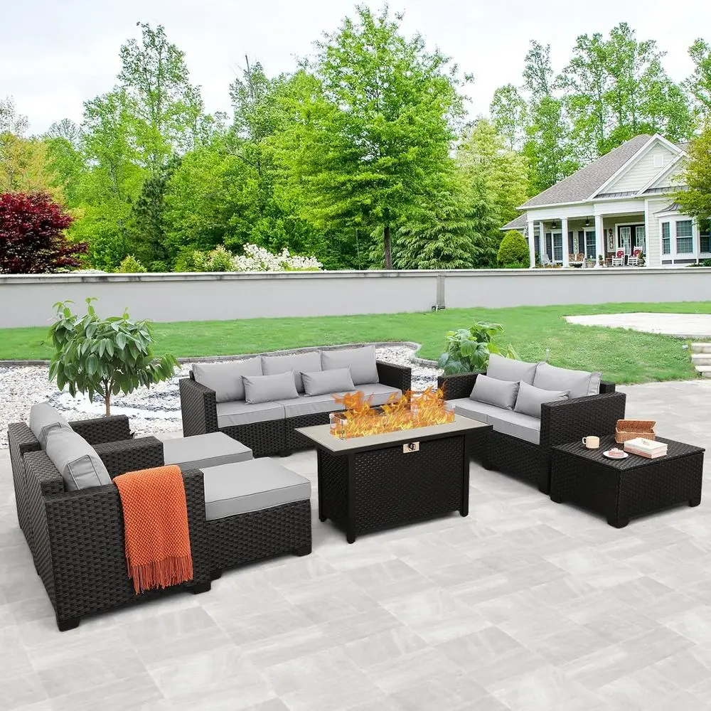 8 Parçalı Dış Mekan Mobilya Se - Outdoor Furniture And Fire Pit incelemesi ve fiyatı