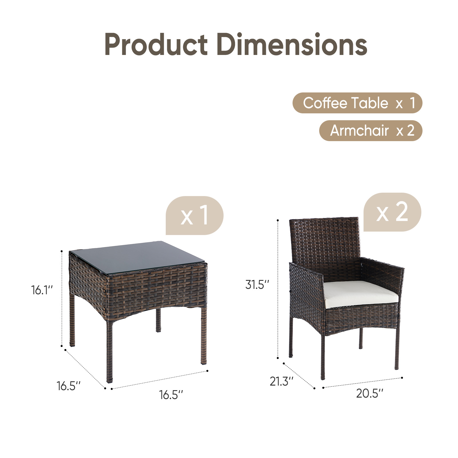 JHK Büyük Boy 3 Parçalı Dış Me - Outdoor Furniture Rattan incelemesi ve fiyatı