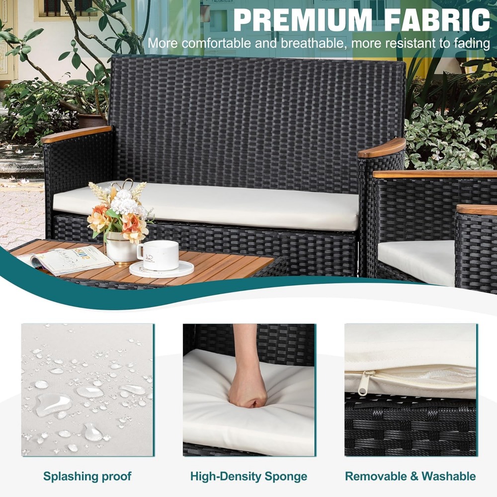 4 Parça Dış Mekan Veranda Mobi - Outdoor Furniture Rattan incelemesi ve fiyatı