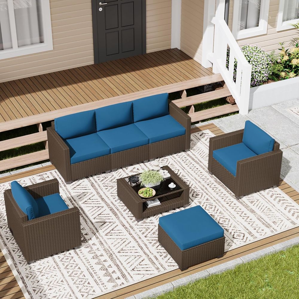 7 Parçalı Dış Mekan Veranda Mo - Outdoor Furniture Rattan incelemesi ve fiyatı