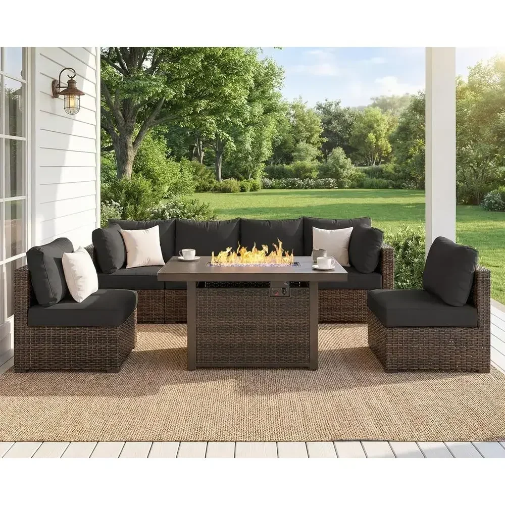 7 Parçalı Dış Mekan Veranda Mo - Outdoor Furniture And Fire Pit incelemesi ve fiyatı