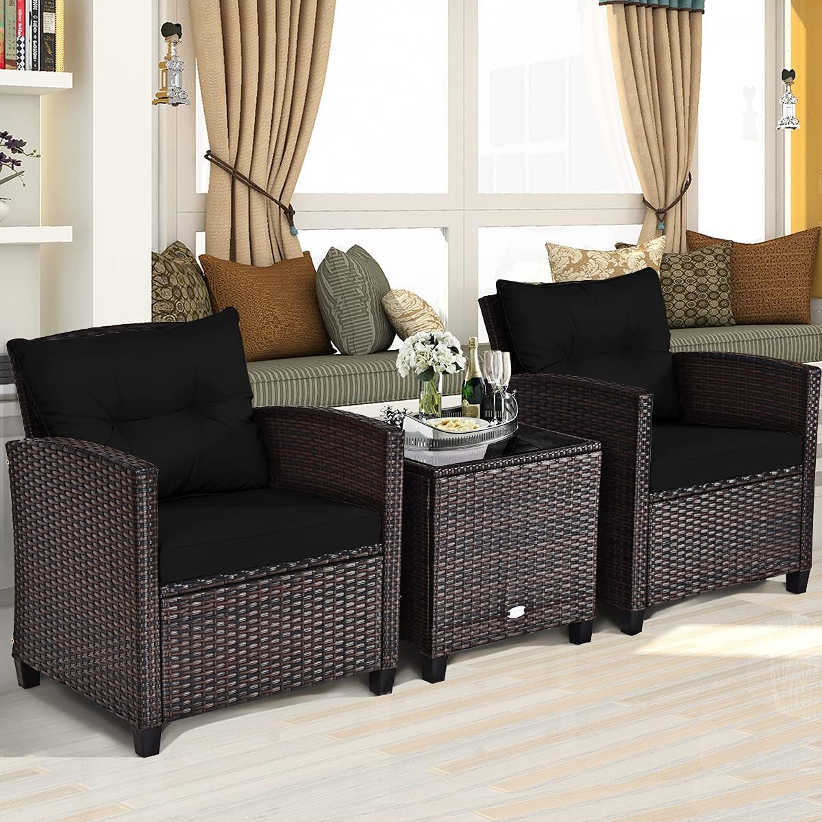 3 Parça Veranda Mobilya Seti,  - Outdoor Furniture Rattan incelemesi ve fiyatı